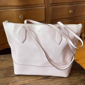 Kate Spade Light Pink zipper Tote Bag large  12”H x 16”W
